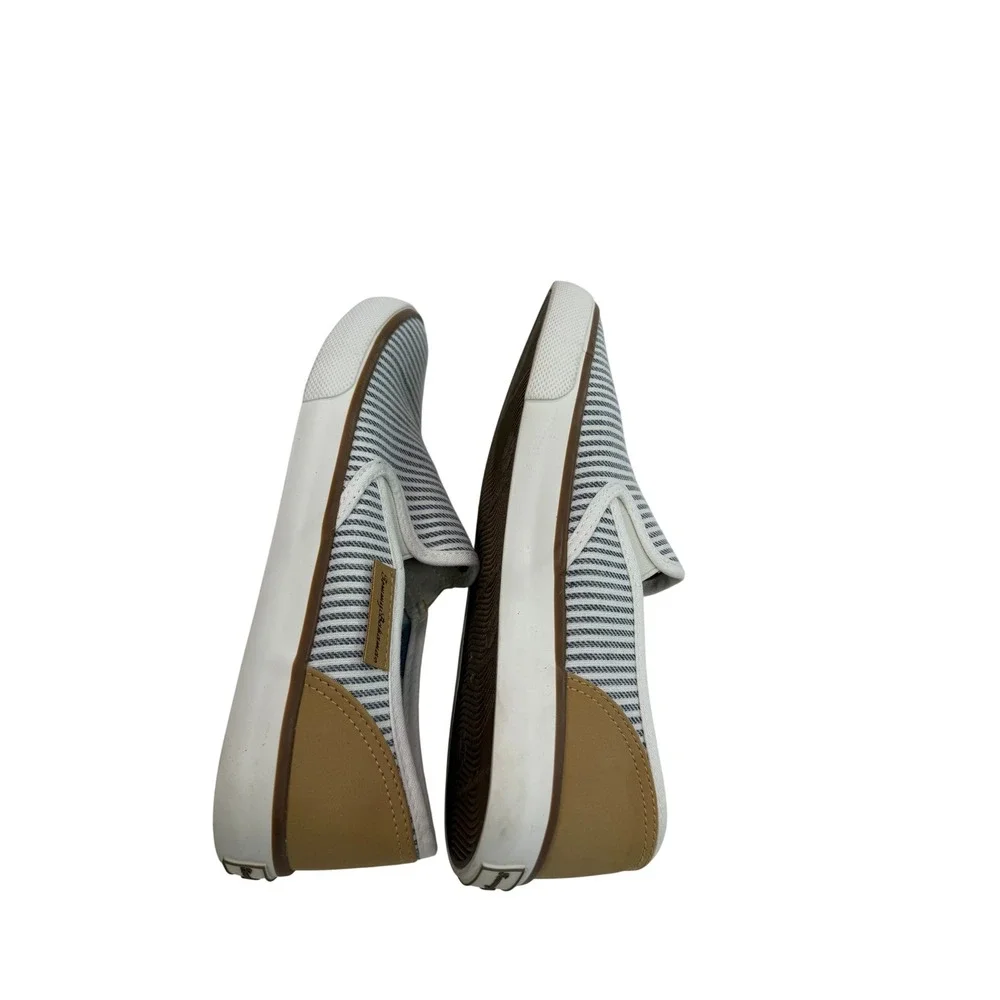 Tommy Bahama Blue White Striped Canvas Slip On Shoes Sneakers - Women's Size 7.5